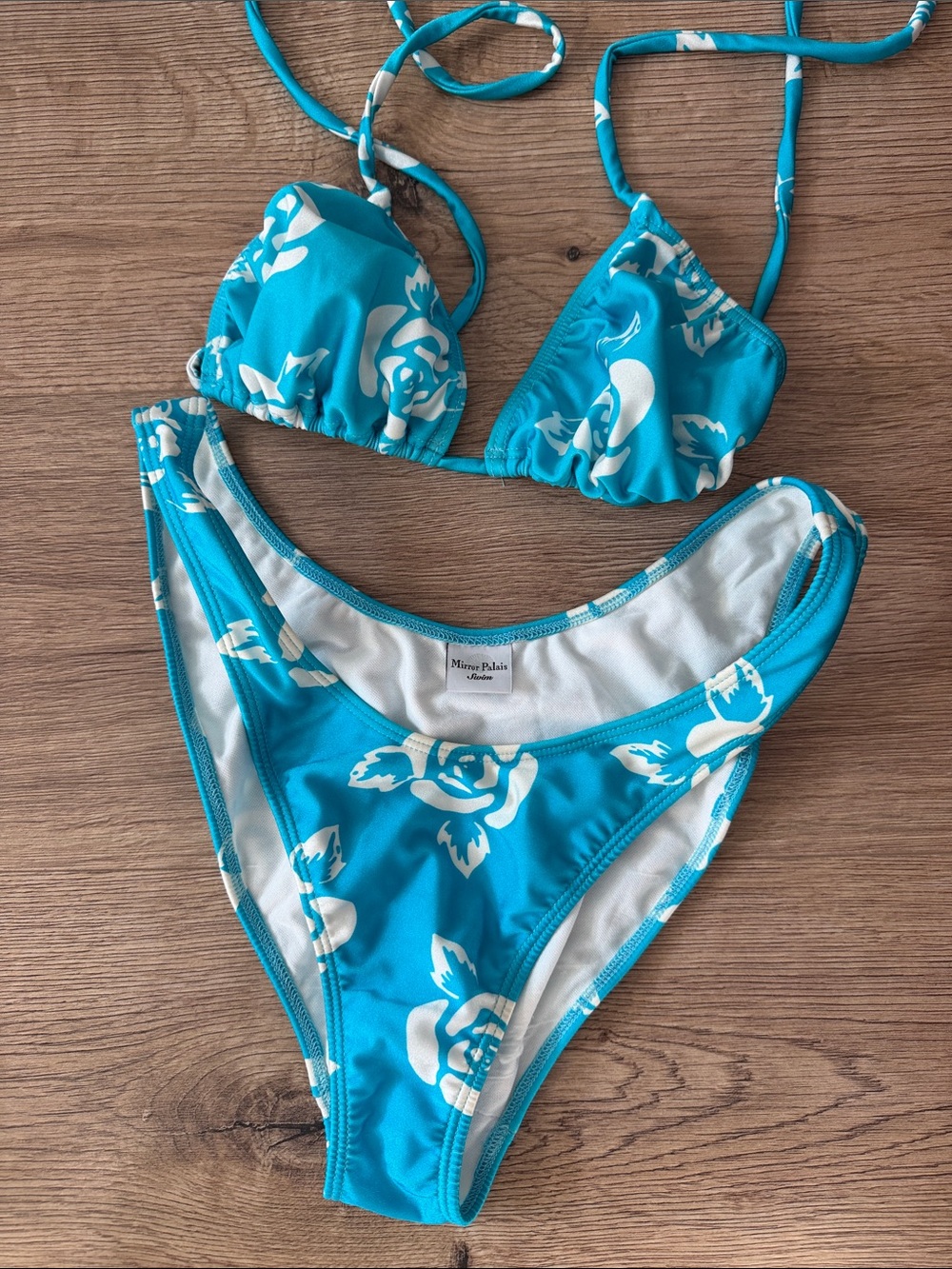 Mirror Palais Bikini Blue & White Floral Bikini Set